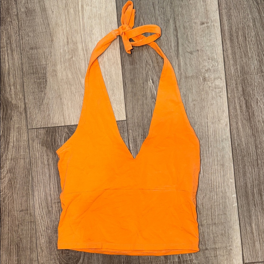 Orange Halter Top